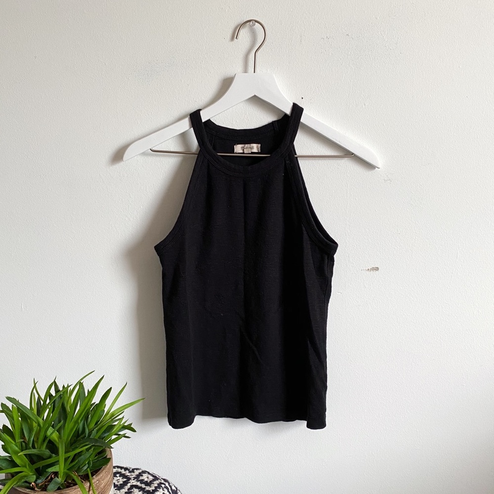 Madewell Time Off Fitted Tank in Black